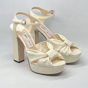 Jimmy Choo Patent Leather Ankle-Strap Platform Sandals